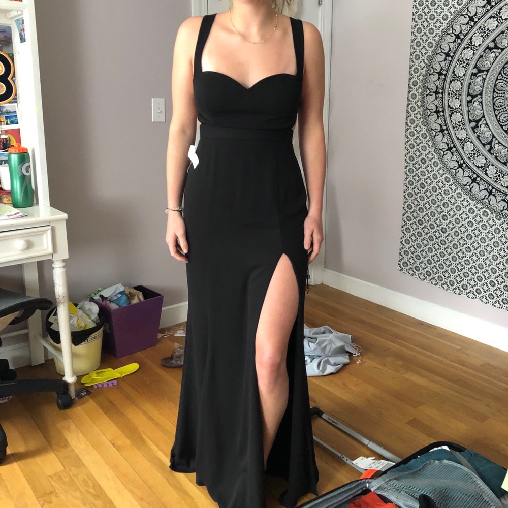 Black maxi evening gown